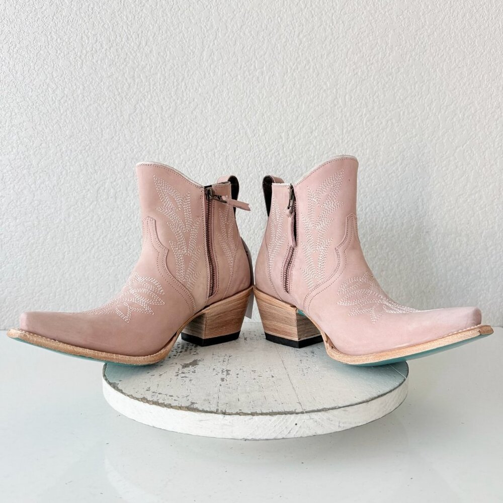 Lane Boots Gallatin Womens Cowboy Bootie Pink Western Short Boots Snip Toe 9.5 - Picture 7 of 12